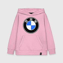 Толстовка детская хлопковая Logo BMW, цвет: светло-розовый