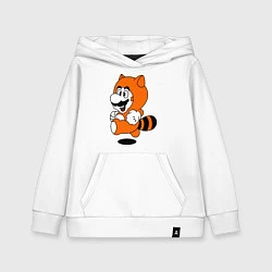 Толстовка детская хлопковая Mario In Tanooki Suit, цвет: белый