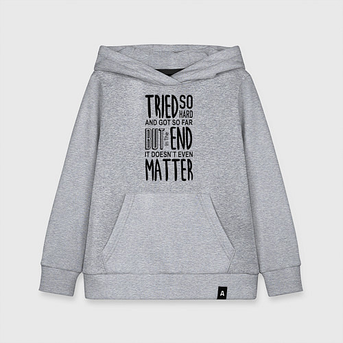 Детская толстовка-худи Linkin Park: Tried so Hard / Меланж – фото 1