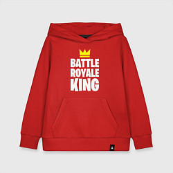 Толстовка детская хлопковая Battle Royale King, цвет: красный