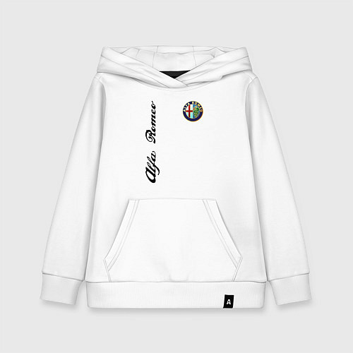Детская толстовка-худи Alfa Romeo Automobiles S p A / Белый – фото 1
