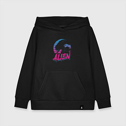 Толстовка детская хлопковая Alien: Retro Style, цвет: черный