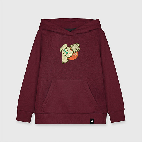 Детская толстовка-худи 1UP / Меланж-бордовый – фото 1