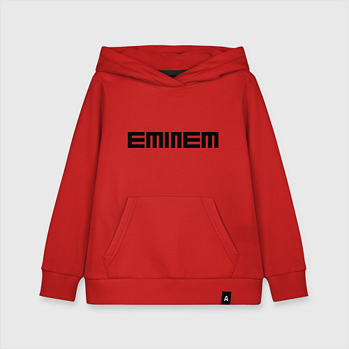 Детская толстовка-худи Eminem: minimalism / Красный – фото 1