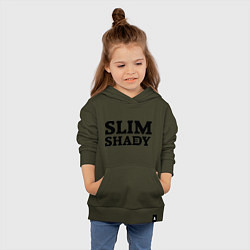 Толстовка детская хлопковая Slim Shady: Big E, цвет: хаки — фото 2
