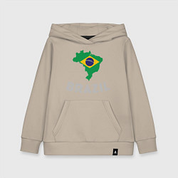 Толстовка детская хлопковая Brazil Country, цвет: миндальный