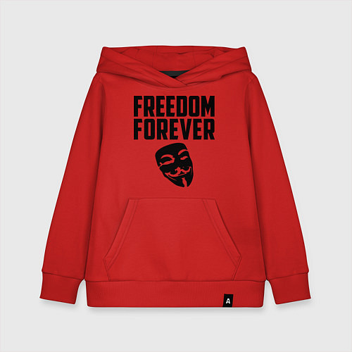 Детская толстовка-худи Freedom forever / Красный – фото 1