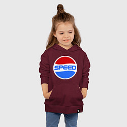 Толстовка детская хлопковая Pepsi Speed, цвет: меланж-бордовый — фото 2
