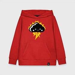 Толстовка детская хлопковая Тучка Аниме, цвет: красный