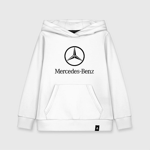 Детская толстовка-худи Logo Mercedes-Benz / Белый – фото 1