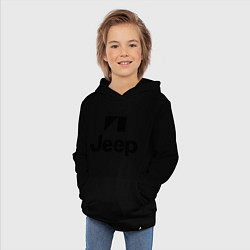 Толстовка детская хлопковая Jeep logo, цвет: черный — фото 2