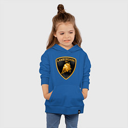 Толстовка детская хлопковая Lamborghini logo, цвет: синий — фото 2