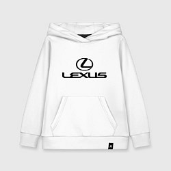 Толстовка детская хлопковая Lexus logo, цвет: белый
