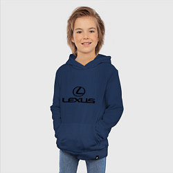 Толстовка детская хлопковая Lexus logo, цвет: тёмно-синий — фото 2