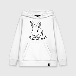 Детская толстовка-худи Rabbit: follow me