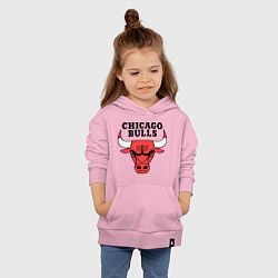Толстовка детская хлопковая Chicago Bulls, цвет: светло-розовый — фото 2
