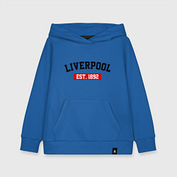 Толстовка детская хлопковая FC Liverpool Est. 1892, цвет: синий
