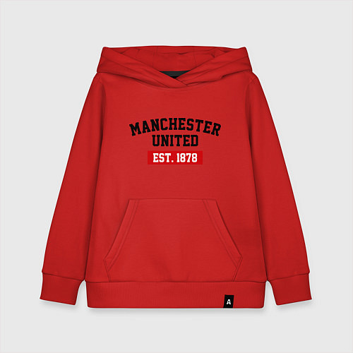 Детская толстовка-худи FC Manchester United Est. 1878 / Красный – фото 1