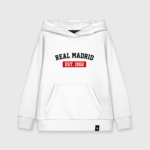 Детская толстовка-худи FC Real Madrid Est. 1902 / Белый – фото 1