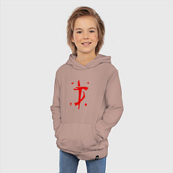 Толстовка детская хлопковая MARK OF THE DOOM SLAYER, цвет: пыльно-розовый — фото 2