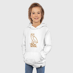 Толстовка детская хлопковая OVO Owl, цвет: белый — фото 2