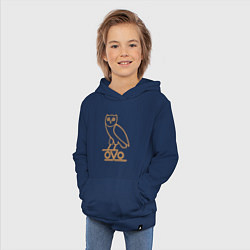 Толстовка детская хлопковая OVO Owl, цвет: тёмно-синий — фото 2