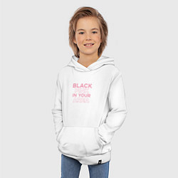Толстовка детская хлопковая Black Pink in youe area, цвет: белый — фото 2