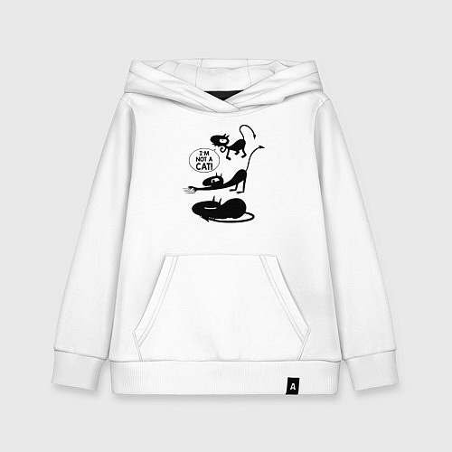 Детская толстовка-худи I'm not a CAT! / Белый – фото 1