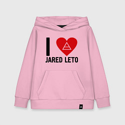 Толстовка детская хлопковая I love Jared Leto, цвет: светло-розовый