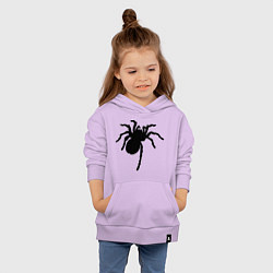 Толстовка детская хлопковая Черный паук, цвет: лаванда — фото 2