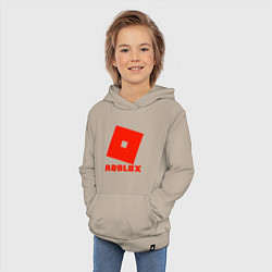 Толстовка детская хлопковая Roblox Logo, цвет: миндальный — фото 2