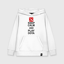 Детская толстовка-худи Keep Calm & Play Dota