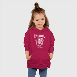 Толстовка детская хлопковая Liverpool YNWA, цвет: маджента — фото 2