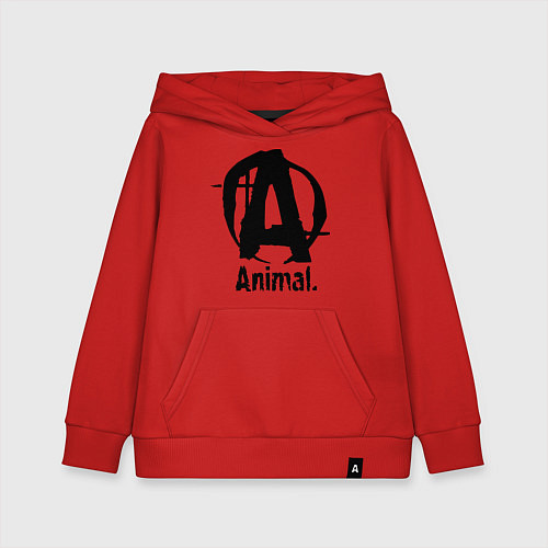 Детская толстовка-худи Animal Logo / Красный – фото 1