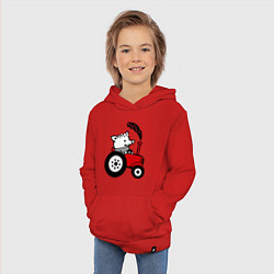 Толстовка детская хлопковая Поросенок Петр, цвет: красный — фото 2