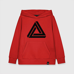Толстовка детская хлопковая Triangle Visual Illusion, цвет: красный