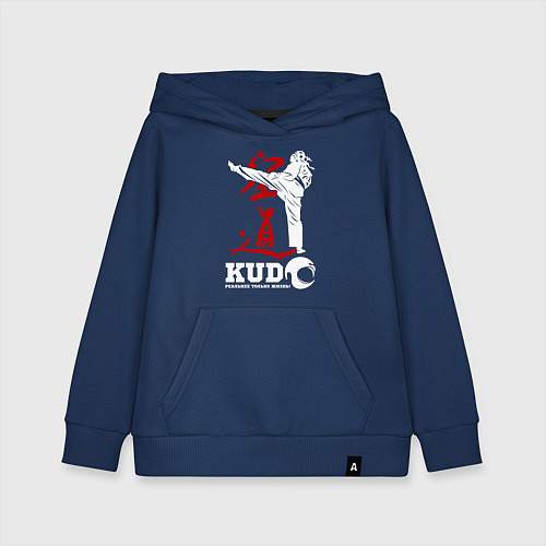 Детская толстовка-худи Kudo / Тёмно-синий – фото 1