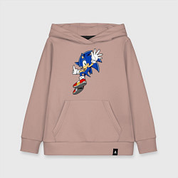 Толстовка детская хлопковая Sonic, цвет: пыльно-розовый