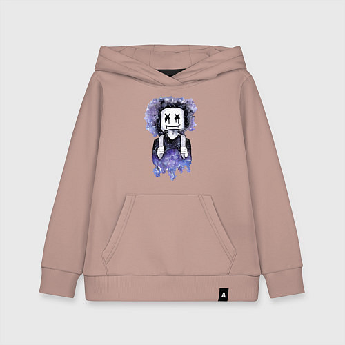 Детская толстовка-худи Marshmello: Space Boy / Пыльно-розовый – фото 1