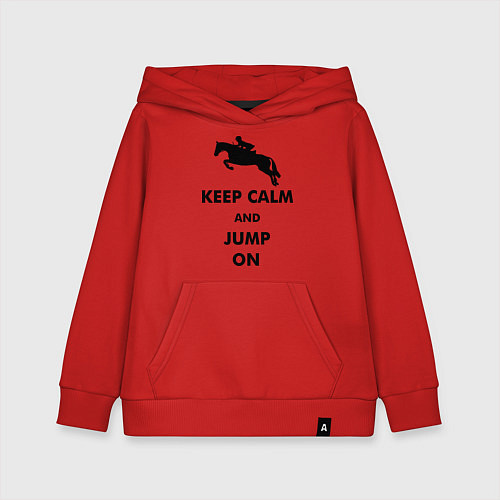 Детская толстовка-худи Keep Calm & Jump On / Красный – фото 1