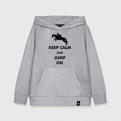 Детская толстовка-худи Keep Calm & Jump On / Меланж – фото 1