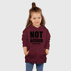 Толстовка детская хлопковая Not Afraid, цвет: меланж-бордовый — фото 2