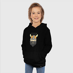 Толстовка детская хлопковая Born to be a Viking, цвет: черный — фото 2