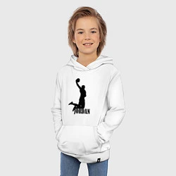 Толстовка детская хлопковая Jordan Basketball, цвет: белый — фото 2