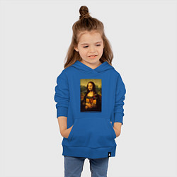 Толстовка детская хлопковая Мона Лиза и Фастфуд, цвет: синий — фото 2