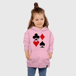 Толстовка детская хлопковая Масти карт, цвет: светло-розовый — фото 2