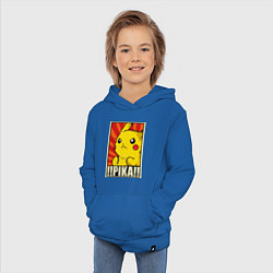 Толстовка детская хлопковая Pikachu: Pika Pika, цвет: синий — фото 2