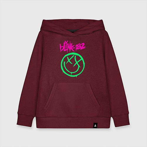 Детская толстовка-худи BLINK-182 / Меланж-бордовый – фото 1