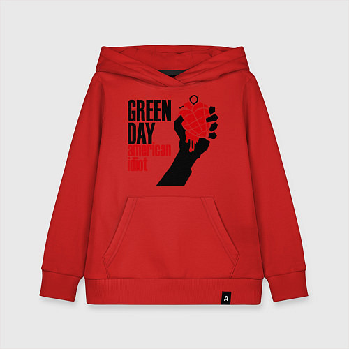 Детская толстовка-худи Green Day: American idiot / Красный – фото 1