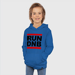 Толстовка детская хлопковая RUN DNB, цвет: синий — фото 2